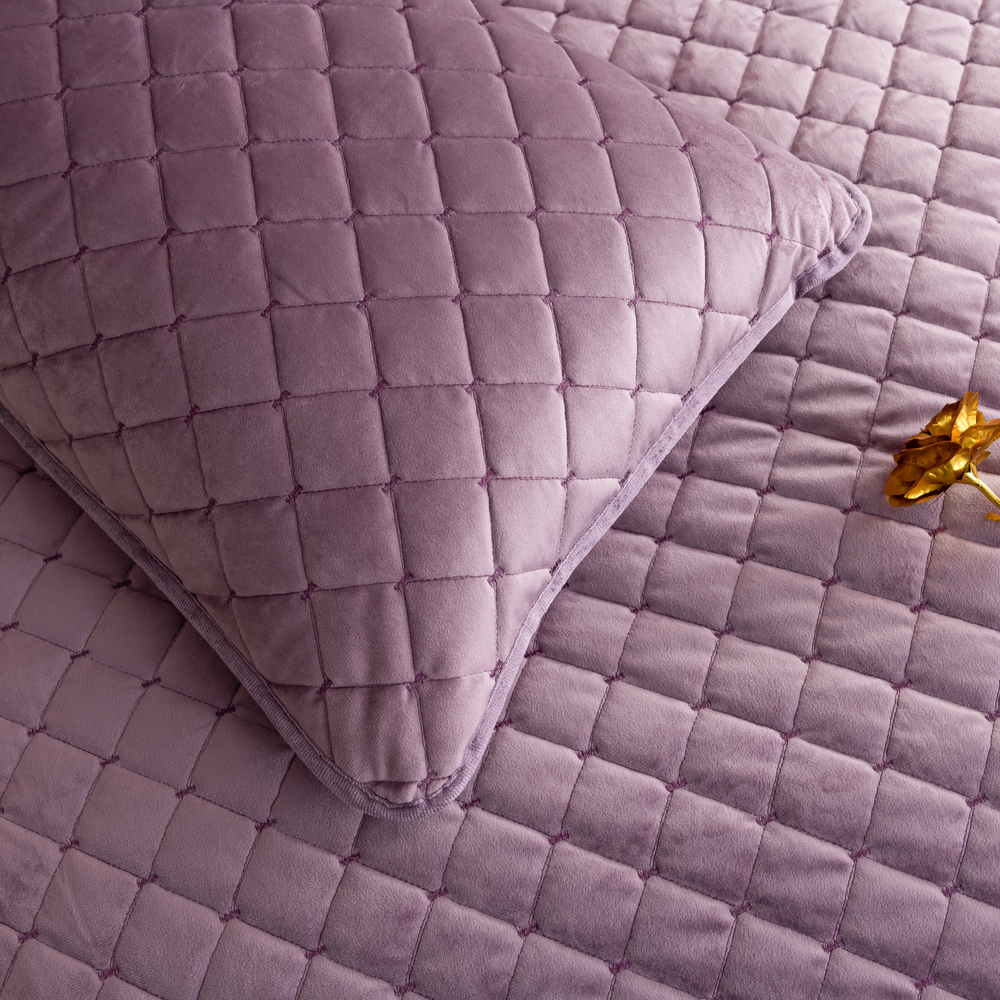 Велюровое покрывало ромб OVF002