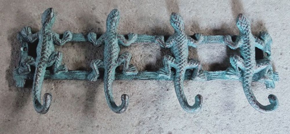 Iron Garden Вешалка настенная Ящерки, 4 крючка