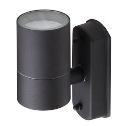 Светильник декоративный настенный ЭРА WL27 BK под лампу MR16 GU10 IP54 черный для интерьера и фасадов зданий | Настенная подсветка