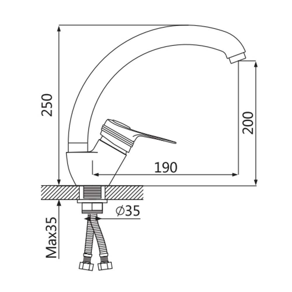 Смеситель для кухни Oute T38 T3813B