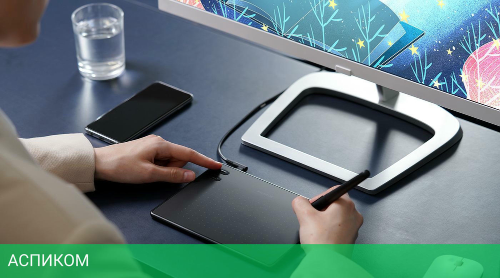 Графический планшет Huion RTE-100 White