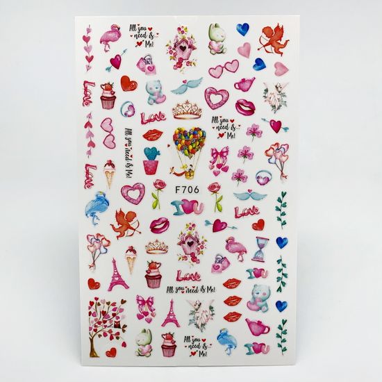 Наклейки для ногтей № F-706