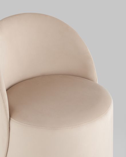 Пуф Loreen вращающийся велюр молочный