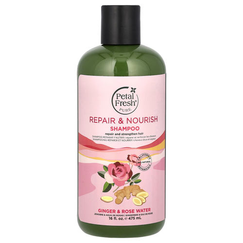 Petal Fresh, Pure, восстанавливающий и питательный шампунь, с имбирем и розовой водой, 475 мл (16 жидк. унций)