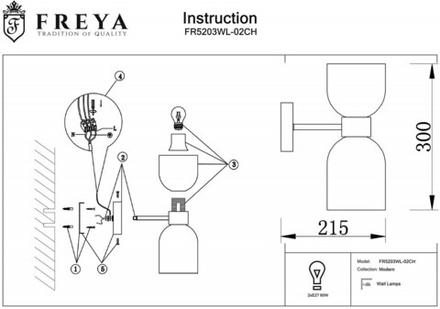 Бра Freya Savia FR5203WL-02CH