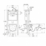 ПЭК Roca Ona Rimless ZRU9310392 подвесная чаша + инсталляция + сиденье + панель смыва хром глянец