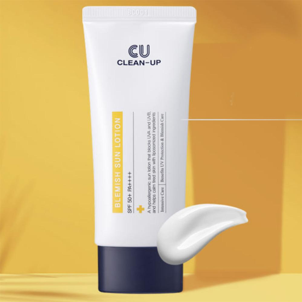 CUSKIN Clean Up Blemish Sun Lotion SPF50+ PA++++ лёгкий гипоаллергенный солнцезащитный лосьон