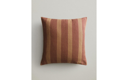 Zara Home наволочка декоративная из льна, светло-бежевый, в полоску, 50x50 см