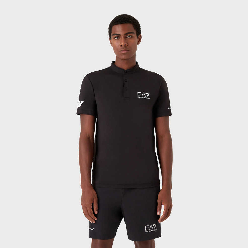 Мужское теннисное поло EA7 T-Shirt Men - Black