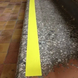 Желтая лента для маркировки и разметки 50 мм, рулон 33 м