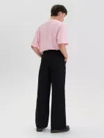 Купить Брюки FOS Объемные со складками Черные Брюки FOS Объемные со складками Черные