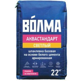 Шпатлевка цементная Волма Аквастандарт светлый 22 кг