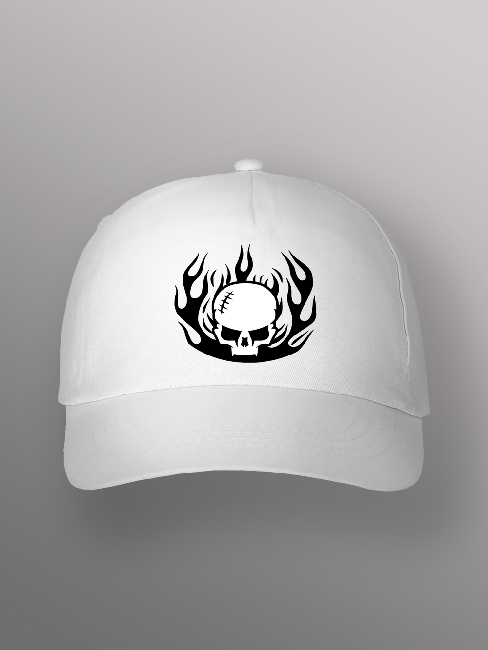 Бейсболка череп в огне