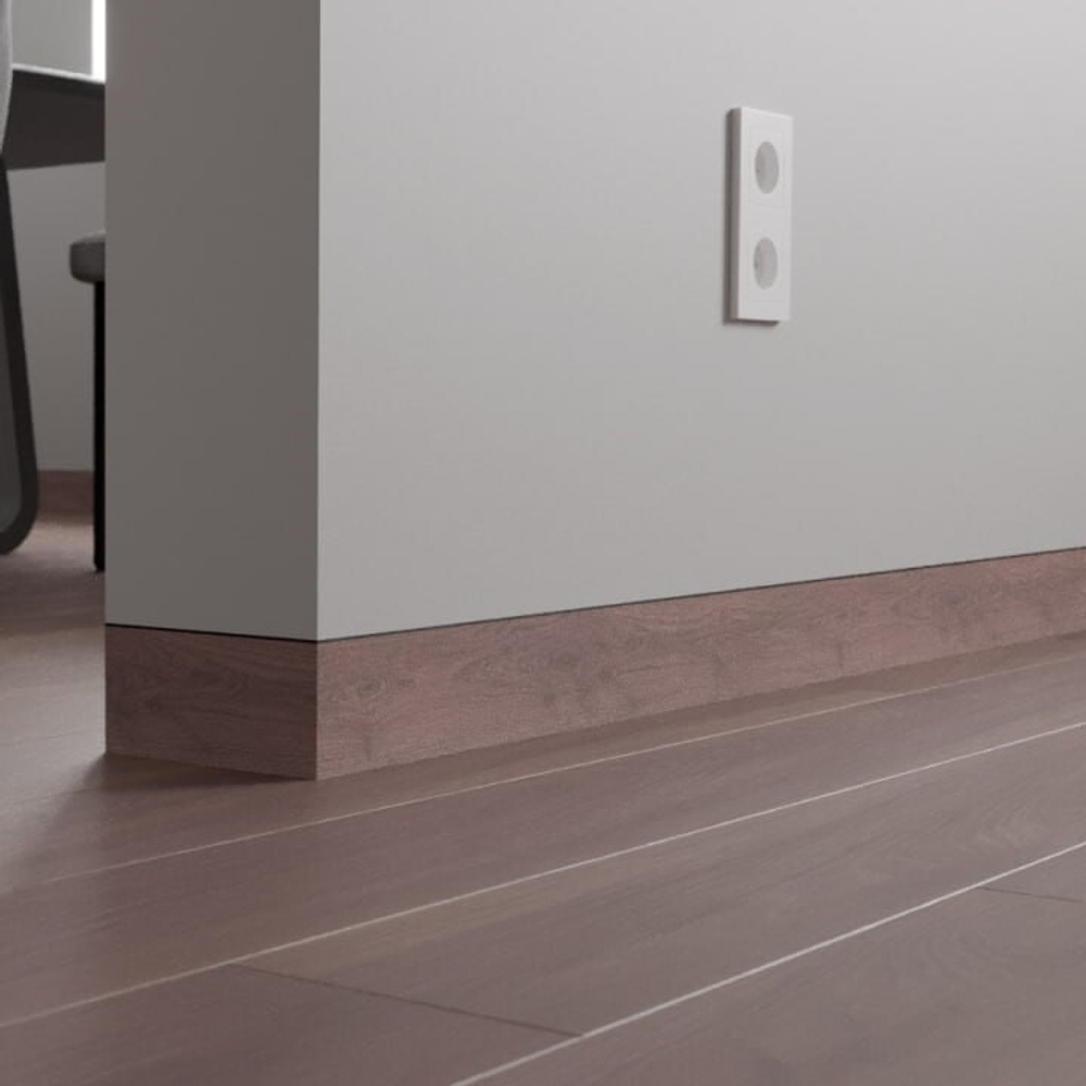 Плинтус Luxury Wood Decor скрытый МДФ Вставка+Шпон в скрытый плинтус с покрытием