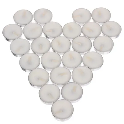 Свечи чайные в наборе 25 шт «Белоснежная классика», Белый