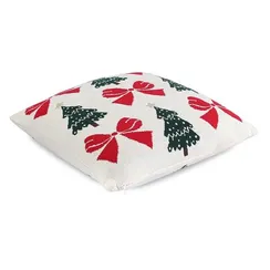Подушка вязаная с новогодним рисунком christmas bows из коллекции new year essential, 45x45 см