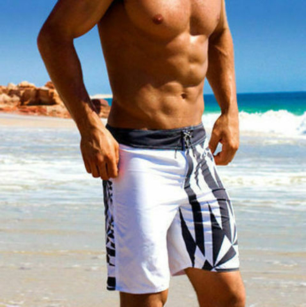 Мужские плавательные шорты белые Aussiebum Beach Shorts Vortex