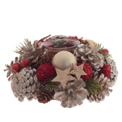 GAEM Подсвечник "Новогодняя композиция", L14 W14 H14 см