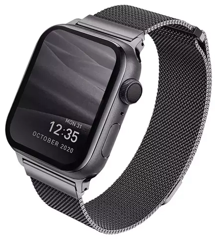 Ремешок Uniq для Apple Watch 41/40/38мм Dante Strap Mesh Steel для Apple Watch Graphite (Графитовый)
