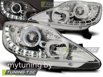 Передние фары daylight chrome для Peugeot 107