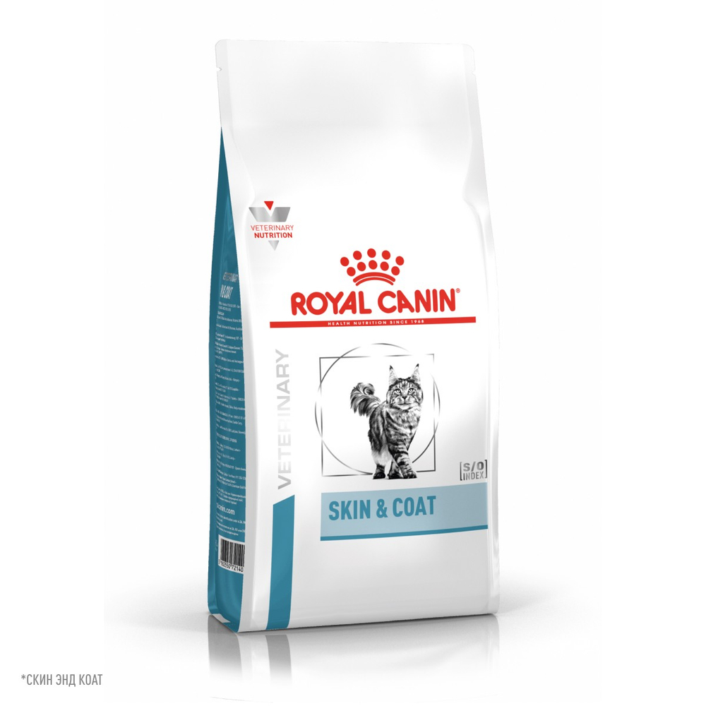 Royal Canin Skin & Coat Скин энд Коат Корм сухой диета для кошек поддержание здоровья кожи и шерсти 350г