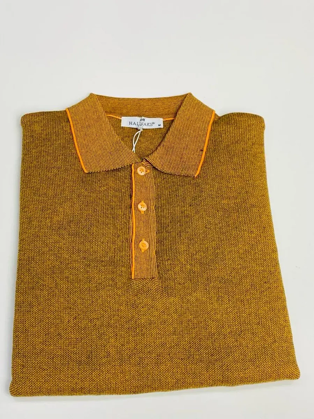 Лонгслив мужской,Поло с длинным рукавом