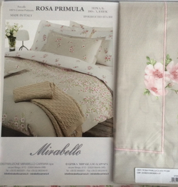 Постельное белье 2 спальное евро макси Mirabello Rosa Primula серое