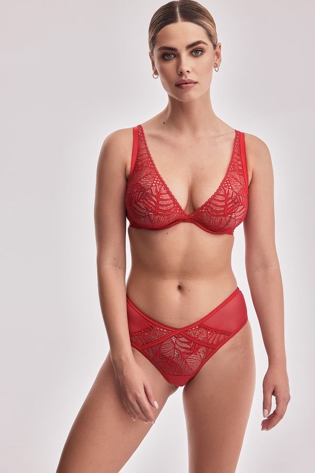 Красный бюстгальтер-бралетт Beverly