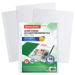 Файлы перфорированные А4 BRAUBERG "EXTRA 700" комплект 50 шт. матовые плотные 70 мкм (4 штуки в упаковке)