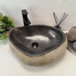 Каменная раковина из речного камня RS-63430 (52*40*15) 0123