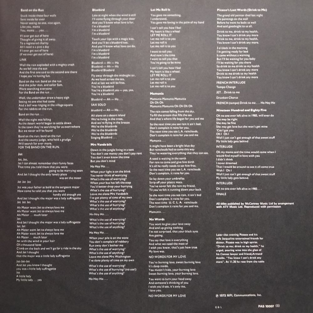 Wings / Band On The Run (LP)