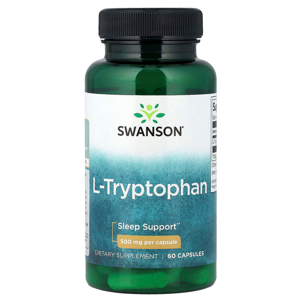 Swanson, L-триптофан, 500 мг, 60 капсул