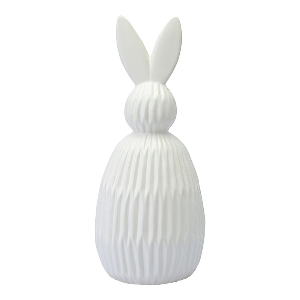 Декор из фарфора белого цвета Trendy Bunny из коллекции Easter Essential, 12,5х12,5x30,5 см
