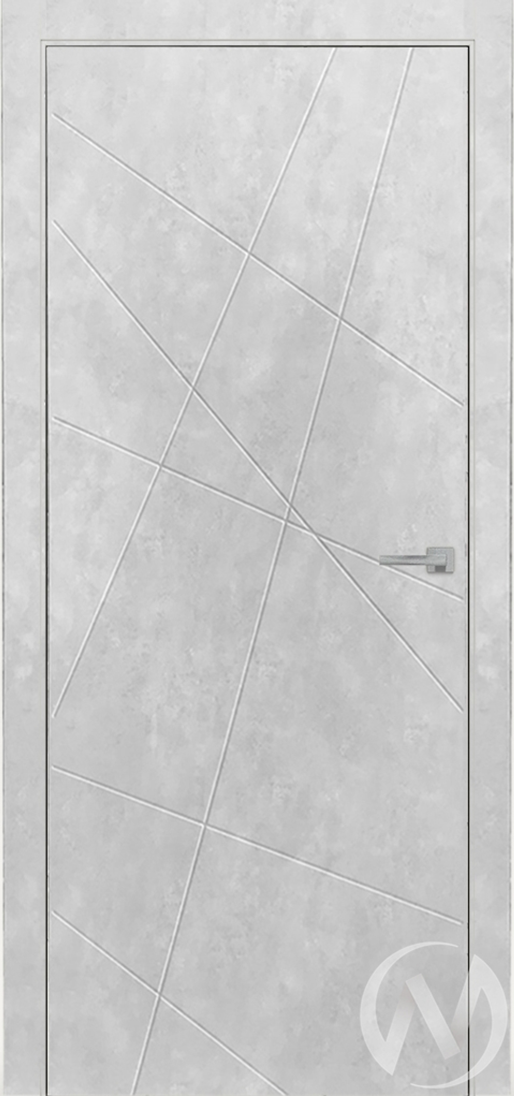 Дверь ЭКШ Тип Тоскана-1; 90; глухая; бетон снежный