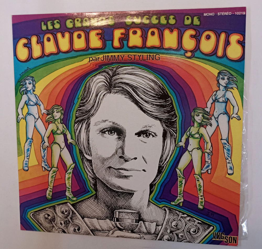 Винтажная виниловая пластинка LP Jimmy Styling Les Grands Succes De Claude Francois (France 1976)