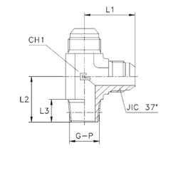 Штуцер FLC JIC 9/16" NPT3/8"