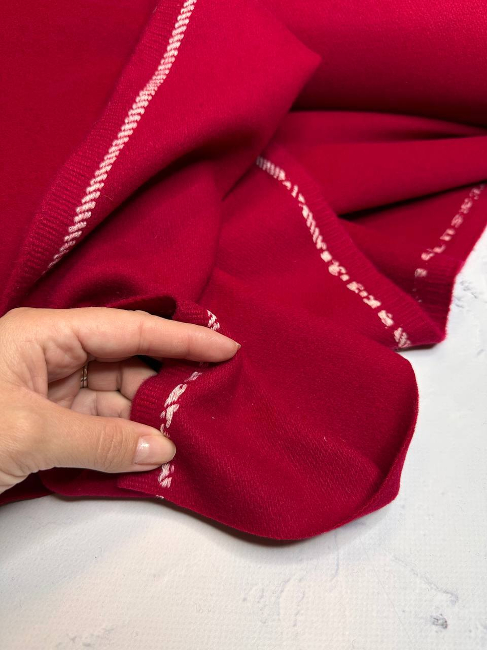 Пальтовая однотонная ворсовая смесовая шерсть с полиамидом (Alta Moda, Гранатовая страсть, 150, 520 гр/м2, 80%шерсть/9%кашемир/11%полиамид)