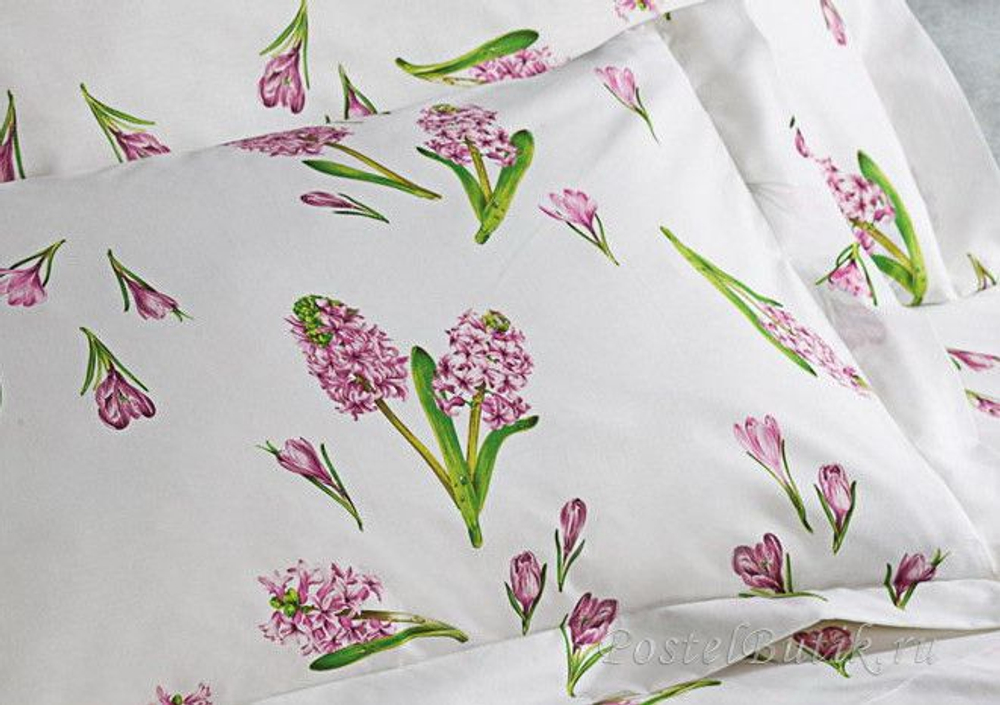 Постельное белье 2 спальное евро макси Mirabello Primi Fiori фиолетовое