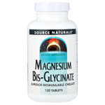Source Naturals, Бис-глицинат магния, 120 таблеток