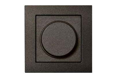 Светорегулятор Поворотный Нажимной (400 Вт) Антрацит LIREGUS EPSILON