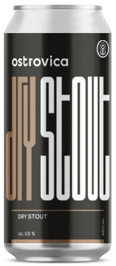 Пиво Островица Драй Стаут / Ostrovica Dry Stout 0.45 - банка