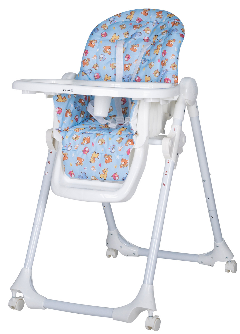 Стул детский для кормления COSTA Docci (Funny hamster, Животные белый) Артикул: CDLJ
