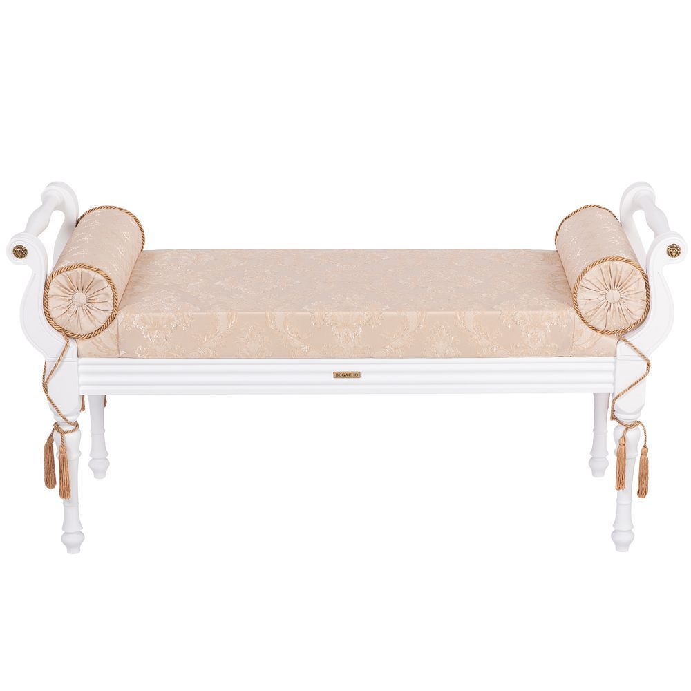 Банкетка Флоренция Белый Каледония Даймонд Айвори