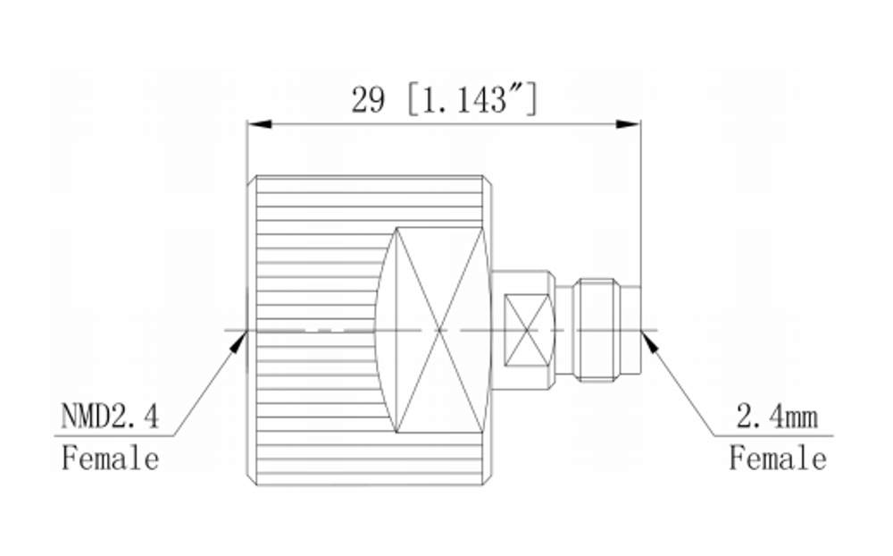LT-NMD2.4F-2.4F, Коаксиальный переходник NMD 2.4мм (розетка) / 2.4 мм (розетка)