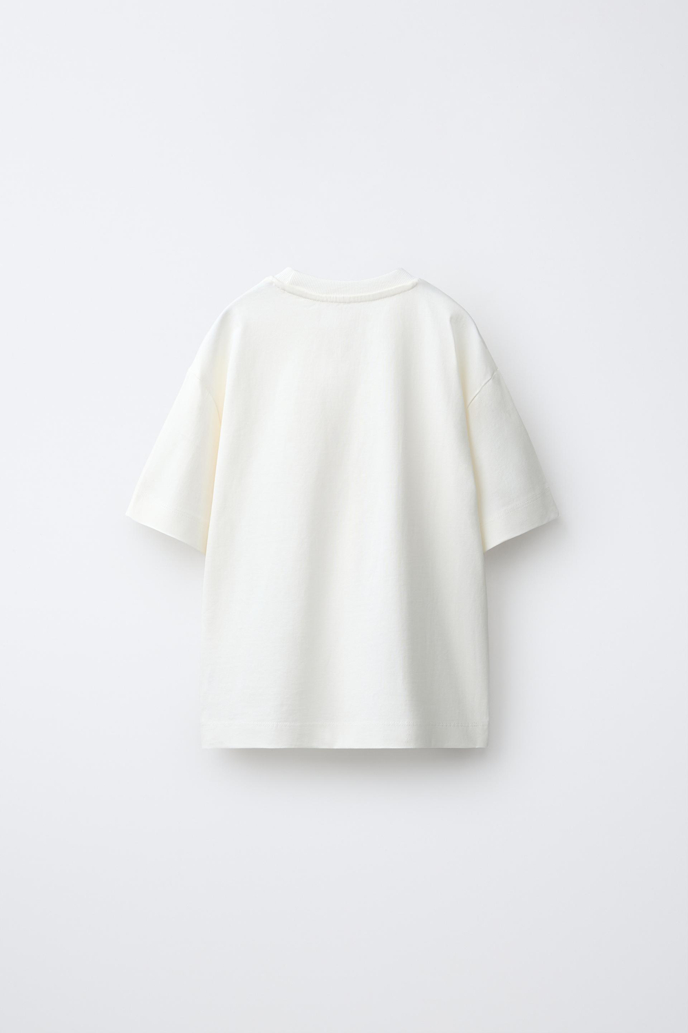 ZARA ФУТБОЛКА С ПРИНТОМ АКСОЛОТЛЯ, БЕЛЫЙ