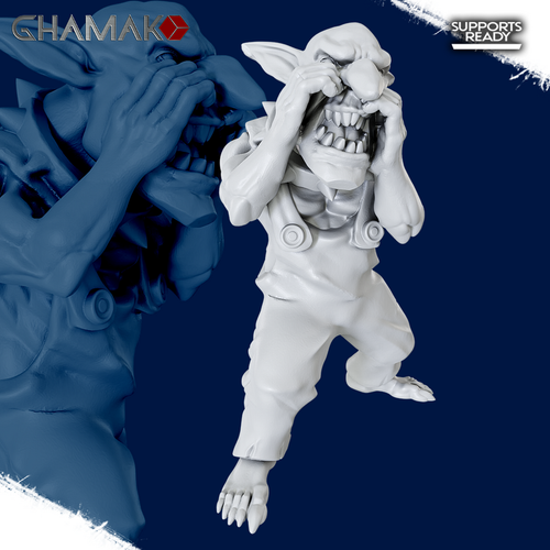 Orks Greenskins Gretchin Орущий грот миниатюра для dnd, днд, pathfinder, фентези, Настольная игра, НРИ, Варгейм, РПГ