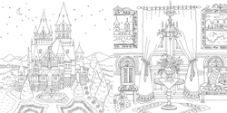 Romantic Country: A Fantasy Coloring Book