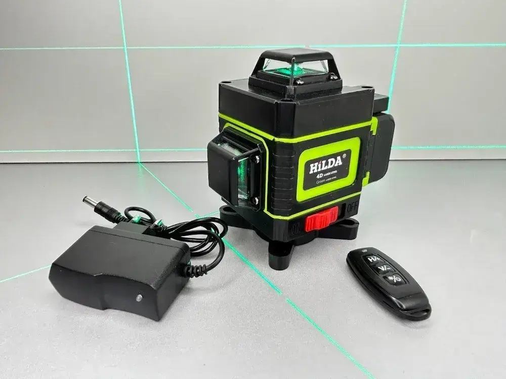 Лазерный уровень/нивелир HilDA 4D 16 Линий, single Хилда, Зеленый луч