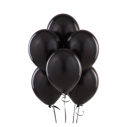 Черный воздушный шар, 30 см