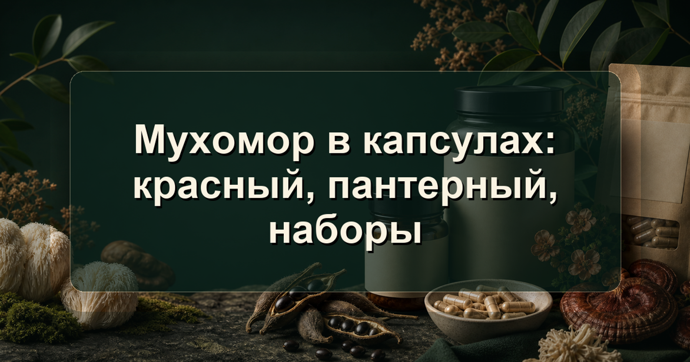 Мухомор в капсулах: красный, пантерный, наборы